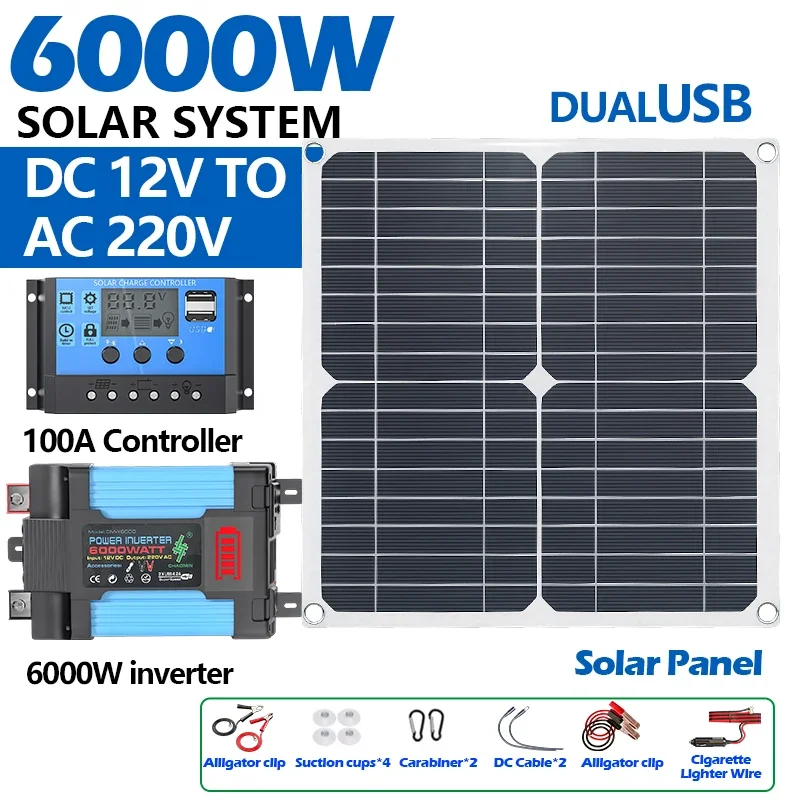 6000W Solar Kit Equipped with  - огляд і ціна Solar Panel 200W