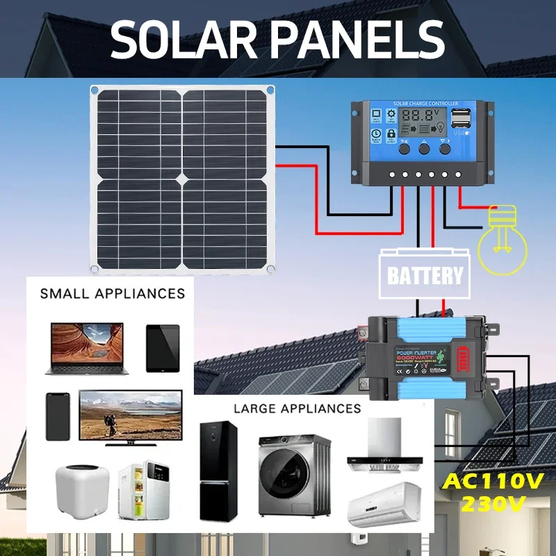 6000W Solar Kit Equipped with  - огляд і ціна Solar Panel 200W